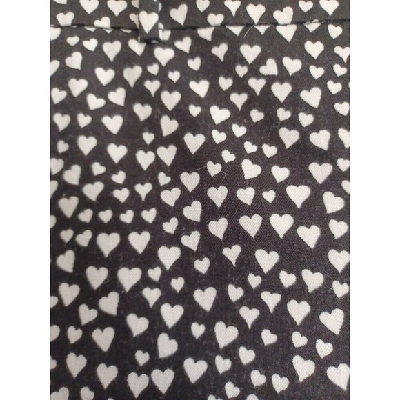 J. Crew Black and White Cropped Heart Pants - Picture 2 of 12